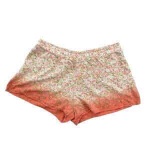EM Floral Lounge Summer Shorts Women’s Size large Ombre Ditsy Flower Print